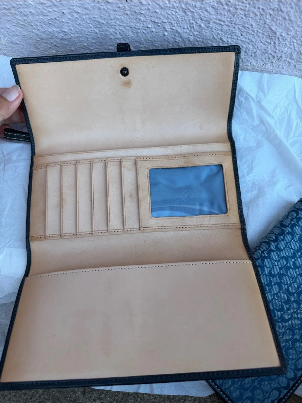 Vintage Coach Soho signature C checkbook wallet Like New Y2K Rare HTF